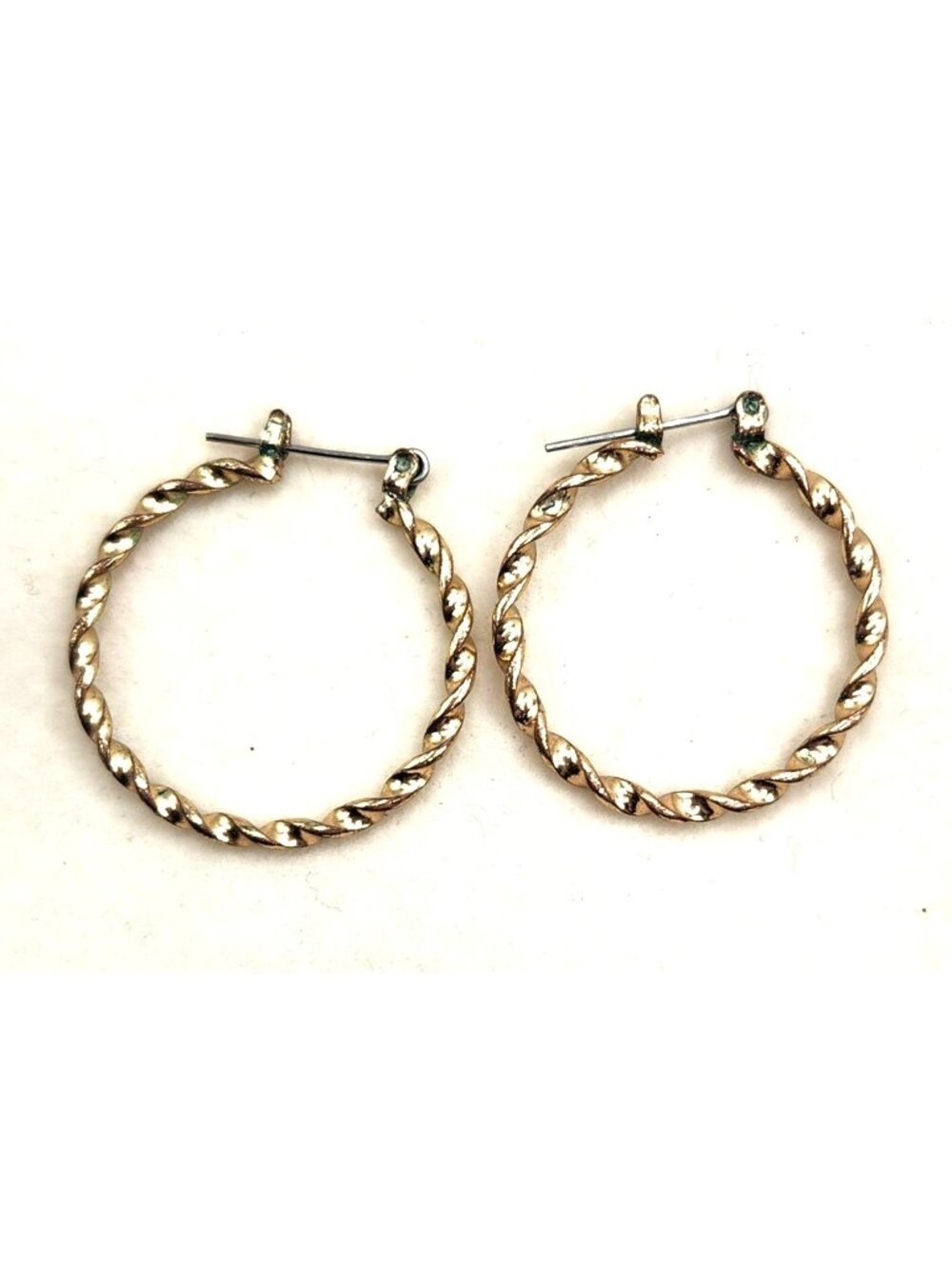 Gold-Tone Twisted Hoop Earrings